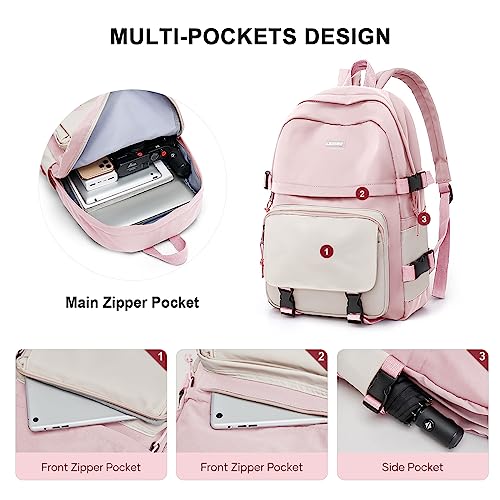Image of weradar Simple casual computer backpack pink