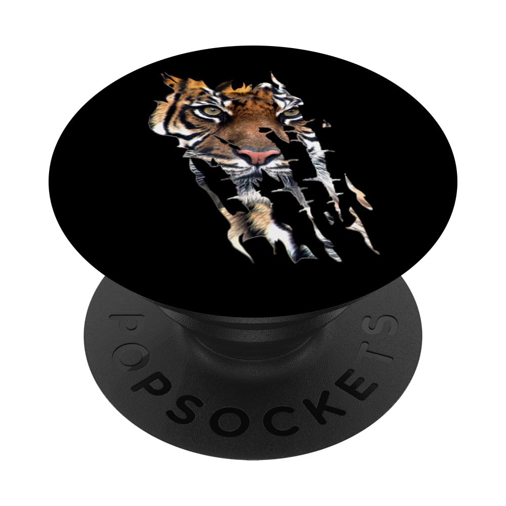Bengal Tiger Face Tigers Paws Wild Cat Print PopSockets Adhesive PopGrip