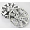 Volkswagen 5NA071457A Wieldoppen (4 stuks), 4 stuks, 17 inch wieldoppen, stalen velgen, briljant zilver