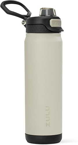 ZULU Powerfill Pro - Botella de agua de acero inoxidable de 24 onzas con tapa de llenado rápido, metal aislado al vacío de triple pared, tapa de