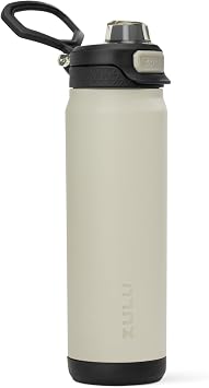 ZULU Powerfill Pro 24oz Stainless Steel Sip or Chug Water Bottle, Ash