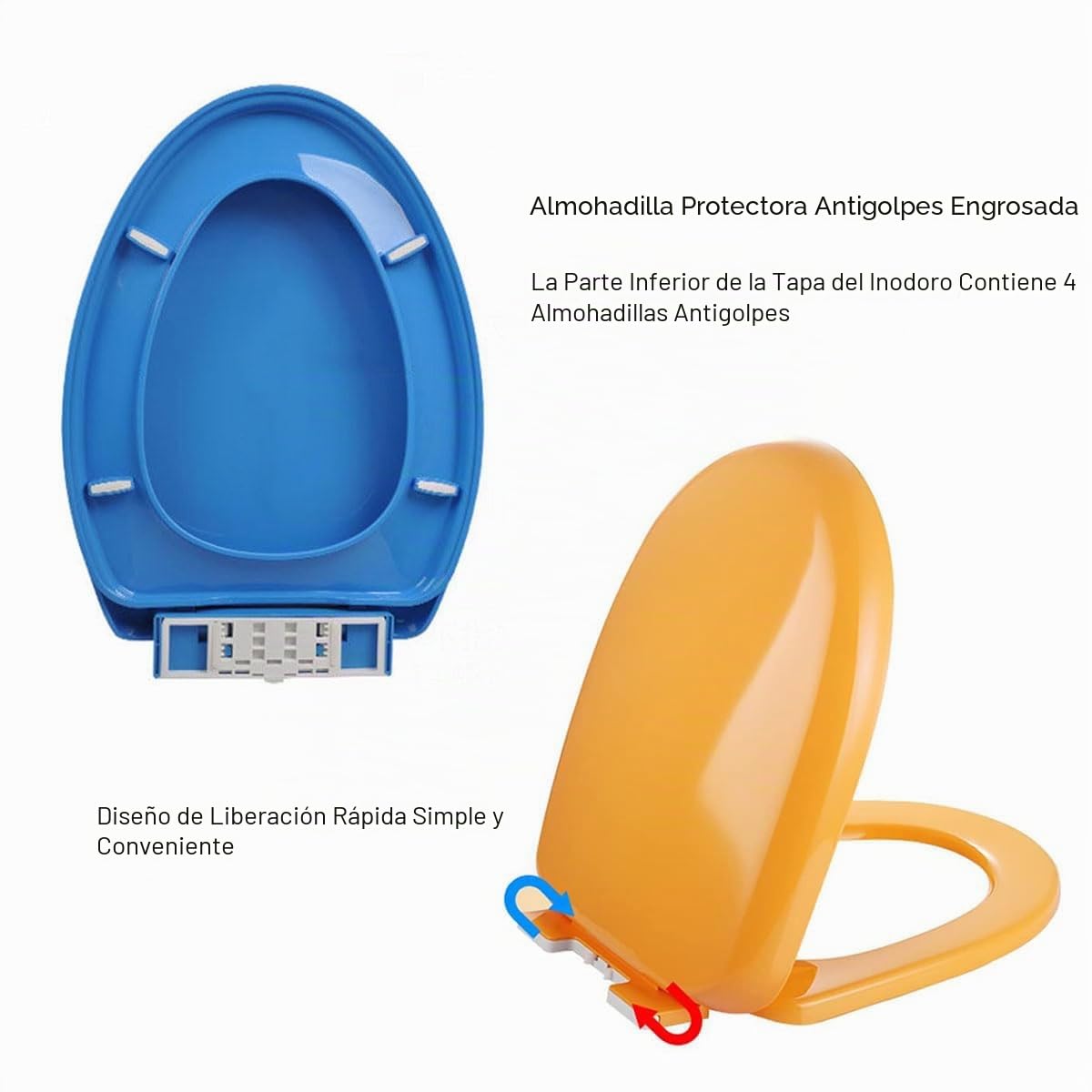 Tapadera De WC En Polypropylene Material,Tapa WC Gala 18,5",Tapa Vater 36 * 47 Cm,Tapa WC De Color De BañO FáCiles De Limpiar E Instalar,Disponible En Una Variedad De Colores,Verde