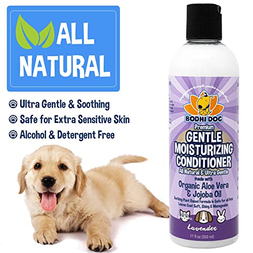 Premium Natural Moisturizing Dog Conditioner | Conditioning For Dogs, Cats And More | Soothing Aloe Vera & Jojoba Oil | 1 Bottle 17Oz (503Ml) (Lavender) #TOP3