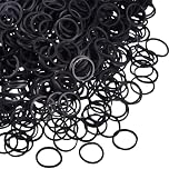 Pack of 1000 Mini Rubber Bands Soft Elastic Bands for Kids Hair, Braids Hair, Wedding Hairstyle and More (Black)