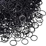 Hicarer 1000 pcs Mini Rubber Hair Bands 1/2 Soft Elastic Bands for Woman Hair Braids Ponytails & Beards Small Dreadlocks, Wedding Hairstyle and More(1.5 cm,Black)