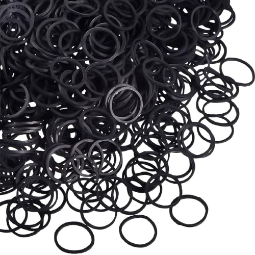 Hicarer 1000 pcs Mini Rubber Hair Bands 1/2 Soft Elastic Bands for...