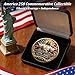 USA 250th Anniversary Commemorative Coin 1776-2026, America 250 Merchandise Patriotic Collectible Coin with Liberty Bell & Bald Eagle Design, 250 Year American Anniversary Coin for Collectors (M)