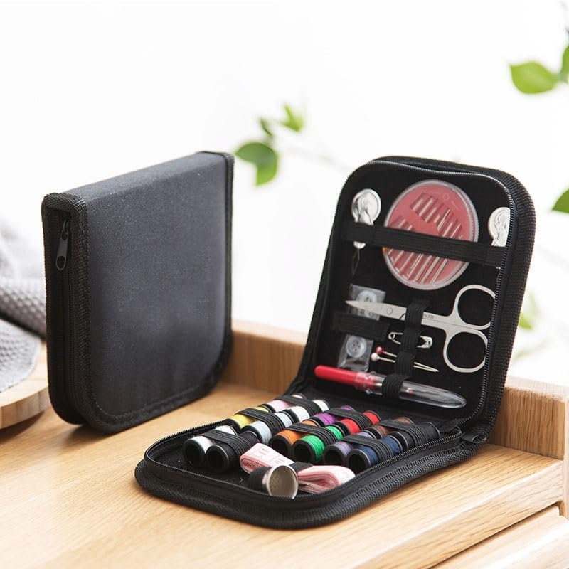LWECMGSA Cotton Thread Metal 10 Piece Set of Hand Sewing Tools Travel Needle Box Home Portable Kit