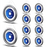 JolliLudo 10 Rolls 32ft Saltwater Fishing Lure Leader Line Angling Wire Nylon Coated Stainless Steel Leader Wire 10 lb Test - 200lb Ten Sizes Anti-Corrosion Ideal for Inshore Offshore Fishing