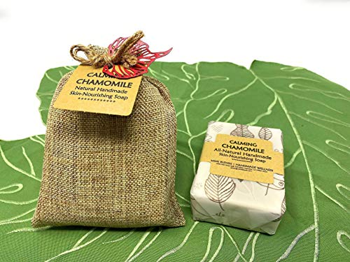 Calming Chamomile All Natural Handmade Soap | Calms & Relaxes | Made With Organic Chamomile Flowers | Great For All Skin Types (One Size, 8 Oz Jumbo Soap Bar) #TOP1
