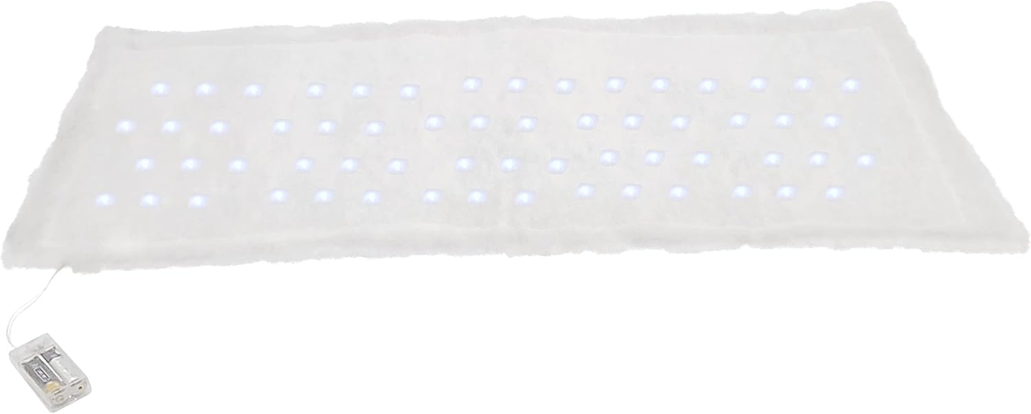 Kovot LED Snow Christmas Holiday Decor Table Runner - Artificial Snow Village Blanket - 47" x 17"