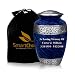 SmartChoice Personalized Cremation Urn for Human Ashes Adult Memorial Funeral Vase with Secure Lid