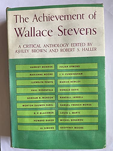 The Achievement of Wallace Stevens 0877521611 Book Cover