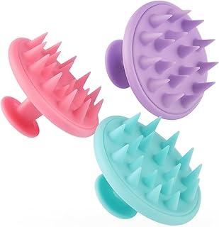Escova Massageadora Capilar de Silicone – Cores Sortidas – Para Lavagem e Massagem do Couro Cabeludo