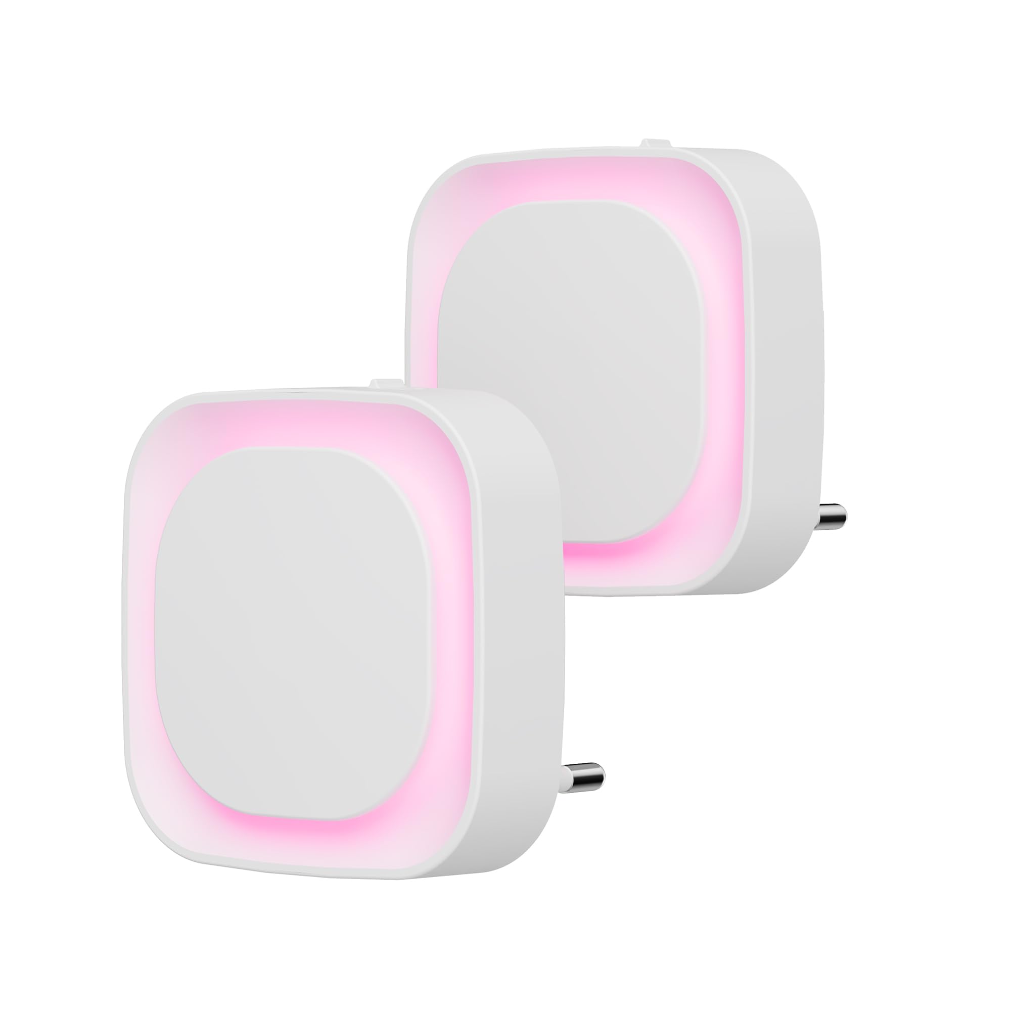 YUNLEX Presa di Luce Notturna con Sensore Crepuscolare, Luce Notturna Bambini 3 livelli di luminosità regolabile per Camera dei Bambini, Bagno, Corridoio, Cucina, Scale (Rosa)