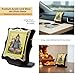BEXCO Mini Lord Shiva Photo Frame Car Dashboard Idol | Acrylic Stand with Golden & Rhinestone Embellishments | Bhagwan Shiv Murti for Mandir Puja & Spiritual Gift (Height 8 cm)