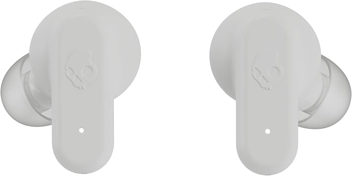 Skullcandy Dime Evo Wireless Earbuds with Clip-Anywhere Case - Bone | In-Ear Fit, Noise Isolating, 36 Hours Battery, Microphone for iPhone Android, Easy Clip-On Design, Travel, Commuting