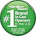 Hamilton Beach Smooth Touch Electric Automatic Can Opener with Easy Push Down Lever, Eliminates Sharp Edges, Opens All Standard-Size and Pop-Top Cans, Extra Tall, Black and Chrome (76606AG)