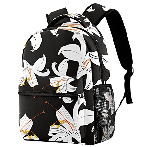 Sac d'école décontracté à motif fleurs pour les trajets des étudiants et activités au collège