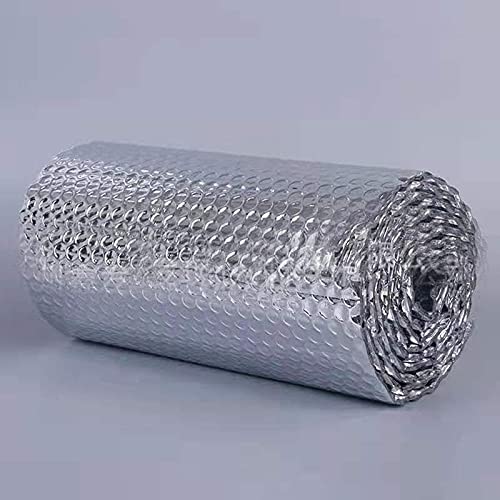 QCKJ Versión Engrosada Aislante Termico Reflexivo Burbujas de Aire Aluminio Techo fachada Paredes contadores de Agua cajones de persiana automoción y Puertas de Garaje-Autoadhesivo(Size:2m*2m)