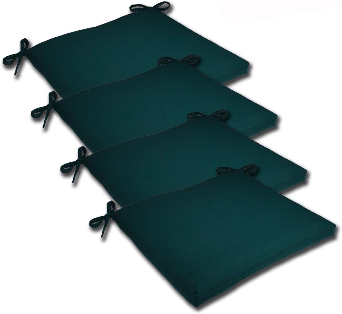 Comfort Classics Set of 4 16W x 17Dx 1.5H Spun Polyester Outdoor SEAT Cushion in Husk Texture Brick Inc.