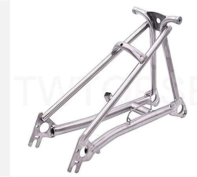 London Craftwork Titanium Rear Frame Triangle for Brompton Silver