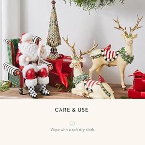 Mackenzie childs santa claus statue christmas santa decor for mantel wish list  urban country home decor