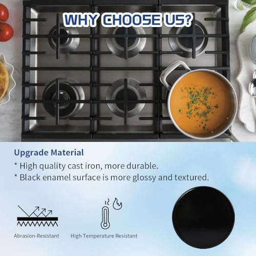 [Upgraded] WB28K10222 Range Surface Burner Cap Extra Large Replacement Part Fit for GE Gas Range/Stove/Oven/Cooktop, Replaces WB29K10222, 4.4 Inches Diameter - Thumbnail 6