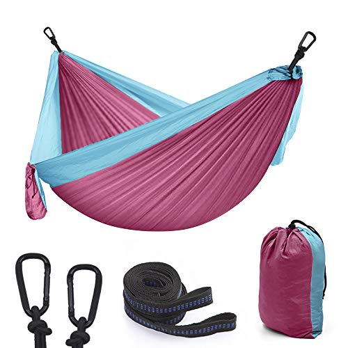 Hamac de camping rose pour vos moments de détente en pleine nature