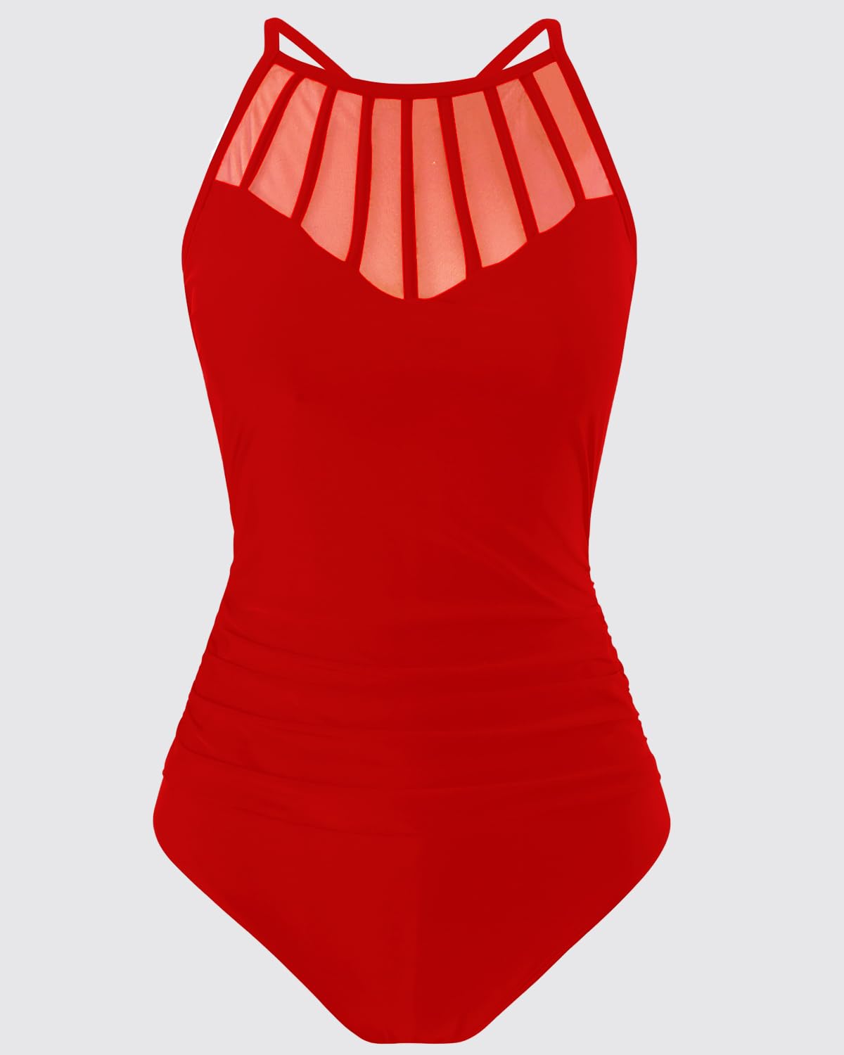 YNIQUE Trajes de Baño una Pieza Bañadores Mujer Mesh Halter Control de Barriga Trajes de Baños para Mujer Push Up Bikinis Sexy Monokini