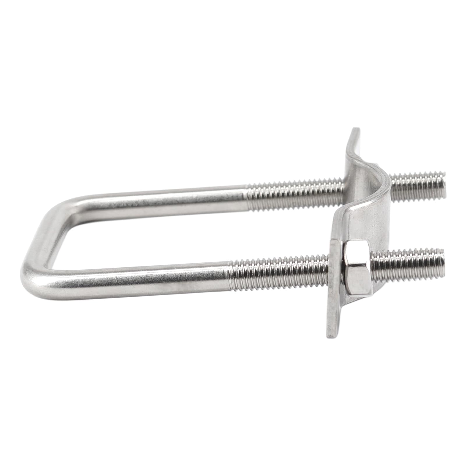 (4 Pieces) 8x40x120mm 304 Stainless Steel Square U Bolts Pipe Clamps with Plates and Nuts Tuble Buckle Clamp - Image 3