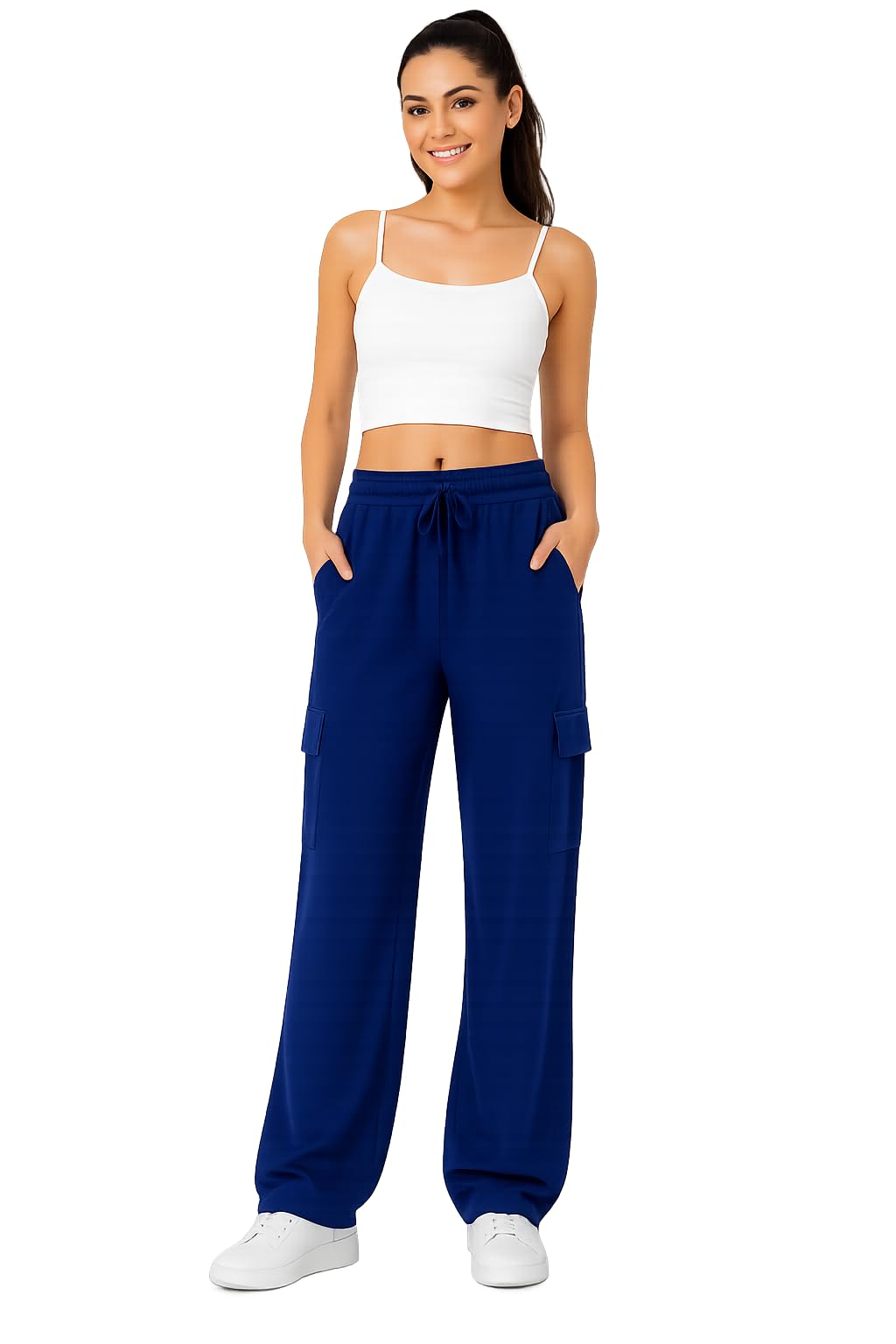 Women's Maroon Cargo Pant-image-1