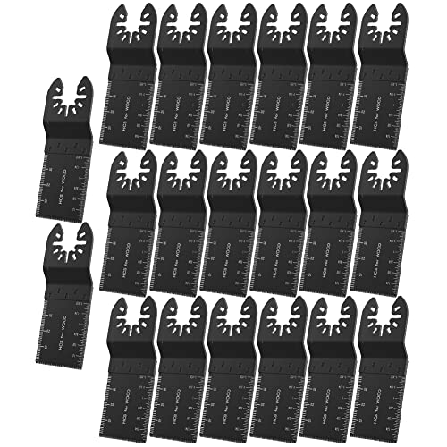 Nuyikaso 20 Pcs Lames de Scie Oscillantes pour Bois Kit de 35mm Outil Multifonction Saw Blades Accessoires Kit Lames de scie Oscillantes Serrage Rapide Compatible avec Bosch Fein Multimaster Craftsman