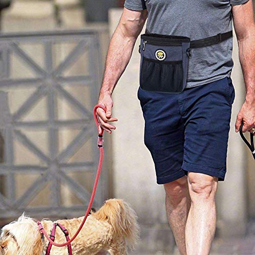 Fttouuy Futterbeutel Hunde wasserdicht Futtertasche für Hundetraining, perfekte Hunde Leckerlie Tasche für Agility-Training (Blau)