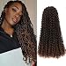 Passion Twist Hair Ombre Brown 18 inch 6 packs Water Wave Crochet Braids for Passion Twist Crochet Hair Passion Twist Braiding Hair Extensions