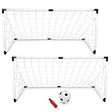 K-Roo Sports Youth Soccer Goals with Soccer Ball and Pump (Set of 2)