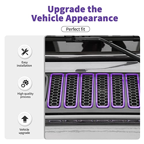 Image of Hood Vent Cover Cowl Panel Vent Cover Trim Fit for 2018-2026 Jeep Wrangler JL JLU & Gladiator JT Exterior Accessories (Purple)