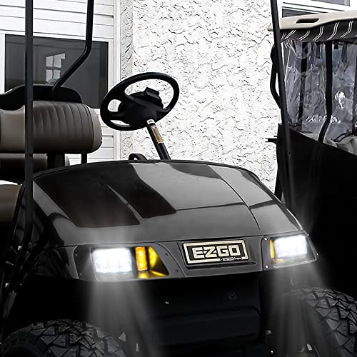 Shu-Ran Golf Cart Headlight Compatible With Txt Headlights Kit Compatible With Ezgo Txt Led Light 1996-2013 Gas And Electric #TOP4