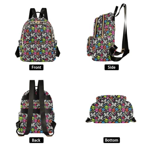 Mochila de calavera de unicornios compacta para evitar dolores de espalda 2