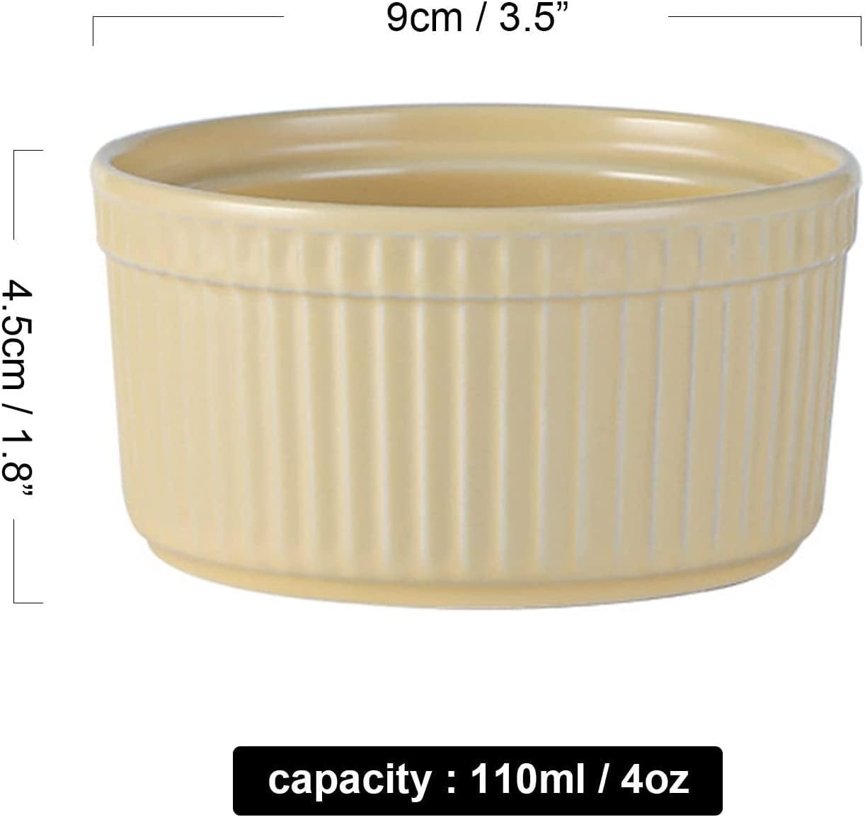 Bol à soupe, bol à riz, bol à déjeuner, ensemble de ramequins, 120 ml, ramequins à crème brûlée, plats à soufflé allant au four, ramequins à soufflé, ramequins for friteuse à air-rose-lot de 2 ( Color