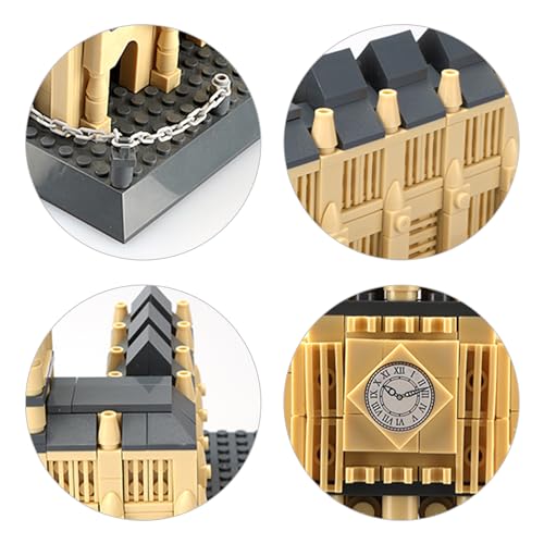 Oichy Elizabeth Tower Building Toys Mini Architecture Big Ben Building Block Sets Decorative Famous Landmark Construction Sets for Kids and Adults (911pcs) - Image 4