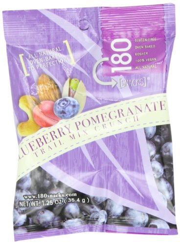 180 Snacks Blueberry Pomegranate Trail Mix Crunch, 1.25 Ounce Bags (Pack of 10)