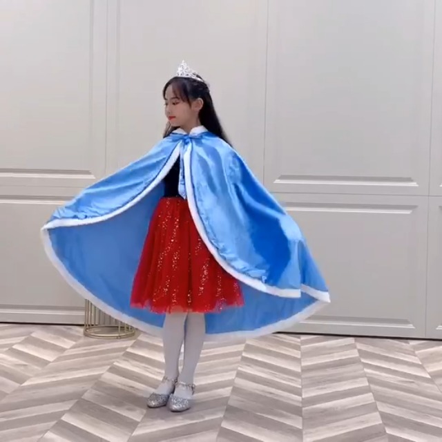 Capa de Princesa para Niñas con Capucha y Pelaje miniatura 7