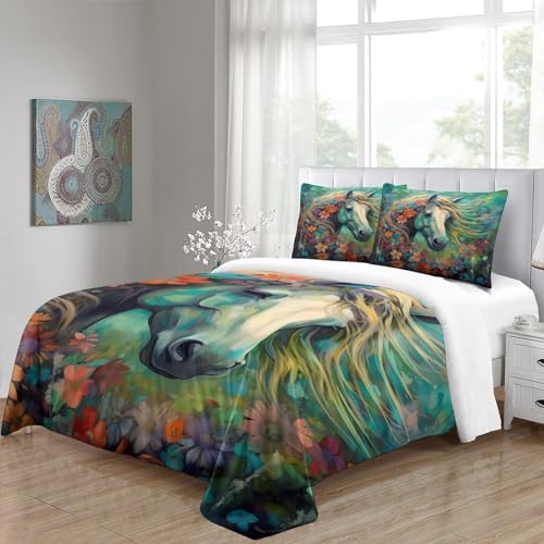 Housse de couette en microfibre imprimé animal 3D haute définition