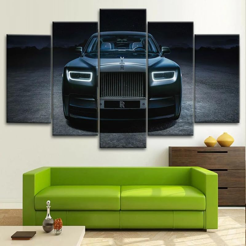 Supercars classiques en 5 pièces sur toile, cadeau idéal pour hommes et garçons