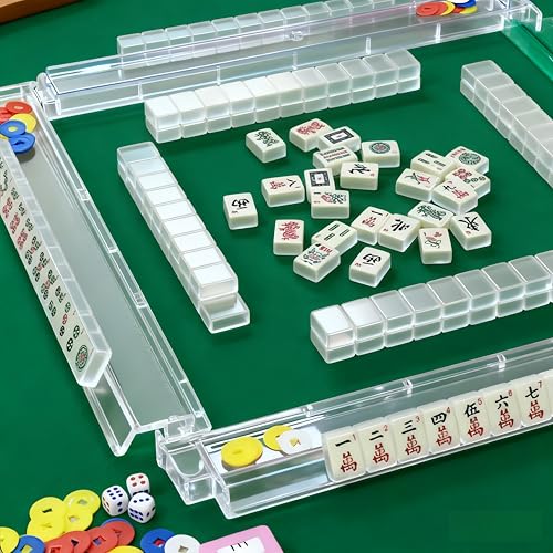 Rack y empujador acrílico para Mahjong, set de 4 miniatura 6