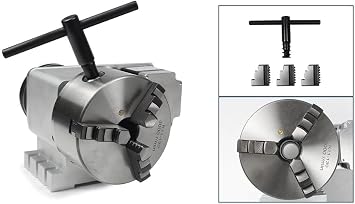 RATTMMOTOR CNC Router Table Rotary K11-130mm Chuck Dividing Head Milling Machine Rotational Axis A 4th Axis Reducing Ratio 4:1+Nema34 4.5N.m Closed Loop Servo Motor+2HSS86 Servo Driver