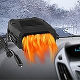 【Material ABS y protección contra Sobrecalentamiento】- nuestro ventilador de calentador automático está hecho de materiales ABS, resistente al calor, el calentador del parabrisas del automóvil cuenta con descongelación y desempañado rápidos, fusible incorporado, protección contra sobrecalentamiento, antivoltaje, seguro de usar. Diseño de enchufe para encendedor de cigarrillos, adecuado para todos los vehículos de 12V. Ahorro de energía con bajo consumo y bajo nivel de ruido.