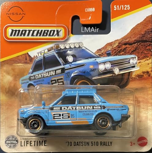 Matchbox 2025 - '70 Datsun 510 Rally Azul Claro miniatura 1