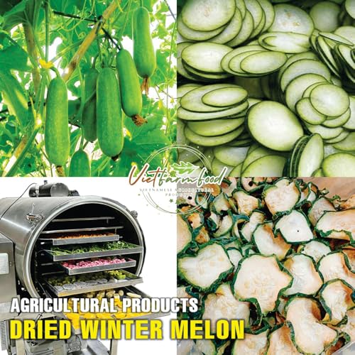 DRIED WINTER MELON 5.29 Oz (150g) VIETFARMFOOD: Dried agricultural products with pure natural flavor. Used as ingredients for cooking; toppings, drinks, nutritious dishes, suitable for vegetarians
